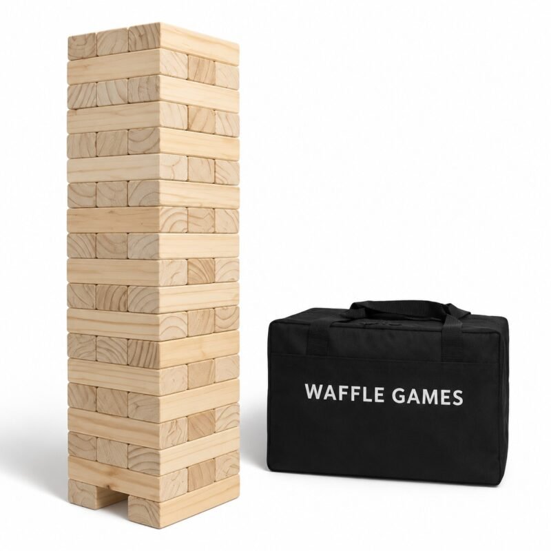 BYG-GTT-56-PINE Premium Giant Jenga Tower 56 Blocks Natural Pine Backyard Party Game Wholesale