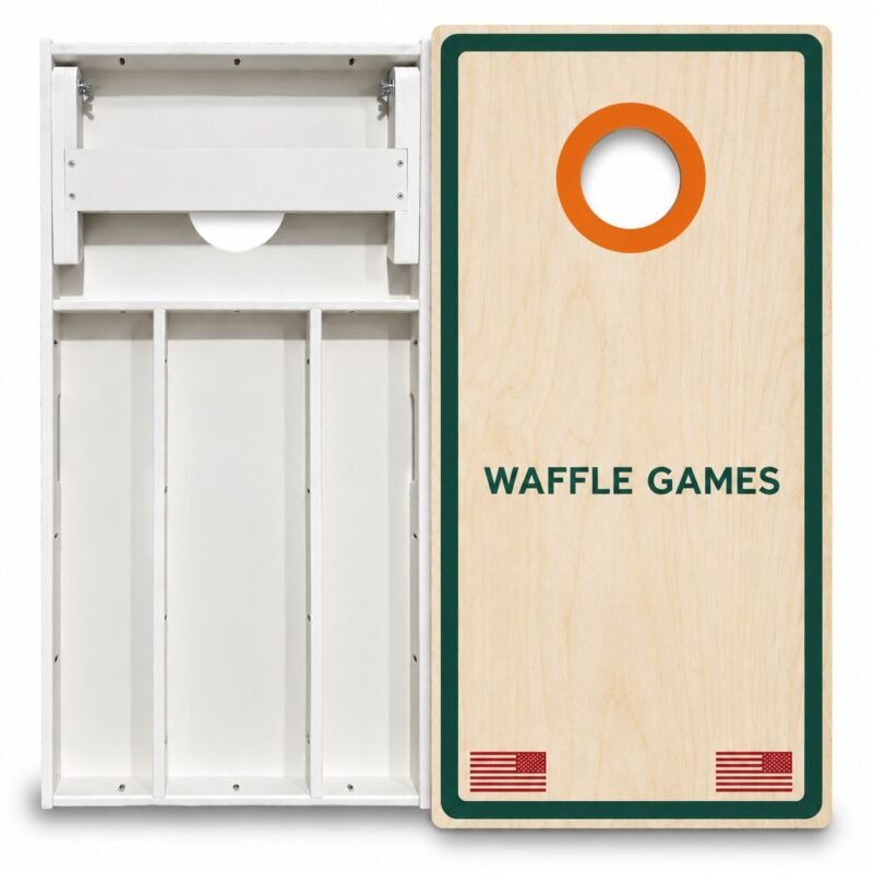 CHB-UVP-4X2-BIRCH Professional 3/4 inch cabinet birch plywood cornhole boards regulation size with custom UV printed design and double-braced frame for wholesale.