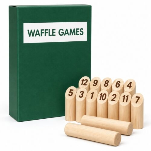 Pocket Numbered Block Toss. Built with compact wooden game pieces.
