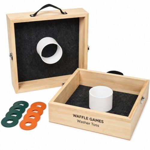 Birch Regulation Washer Toss. Built with heavy-duty birch boards with steel washers.