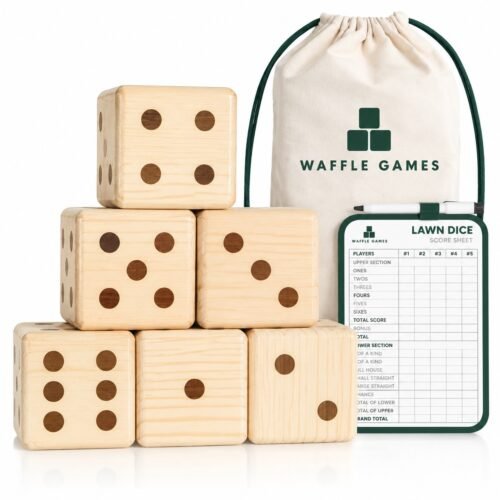 Classic Wooden Lawn Dice. Built with solid wood with durable construction. The game measures 3.5 x 3.5 in / die.