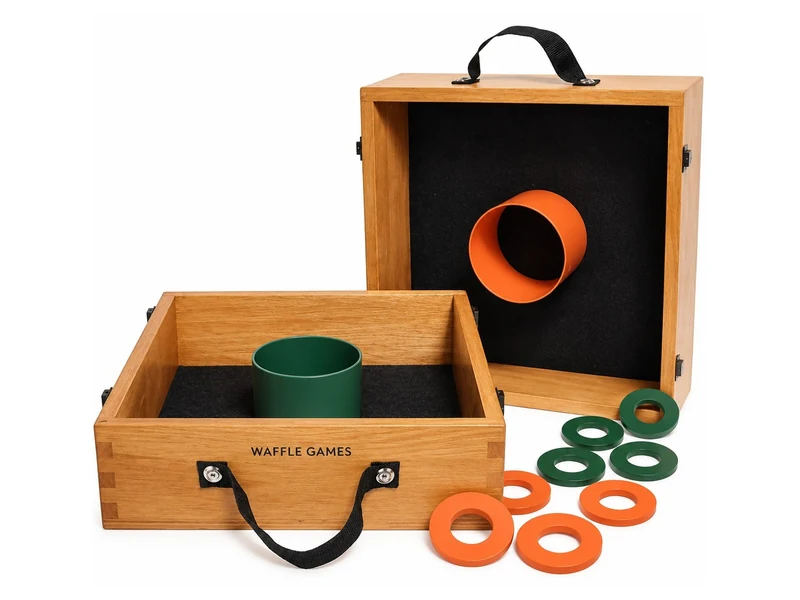Wooden washer toss boards with bean bags